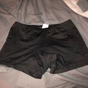 black spandex cheer